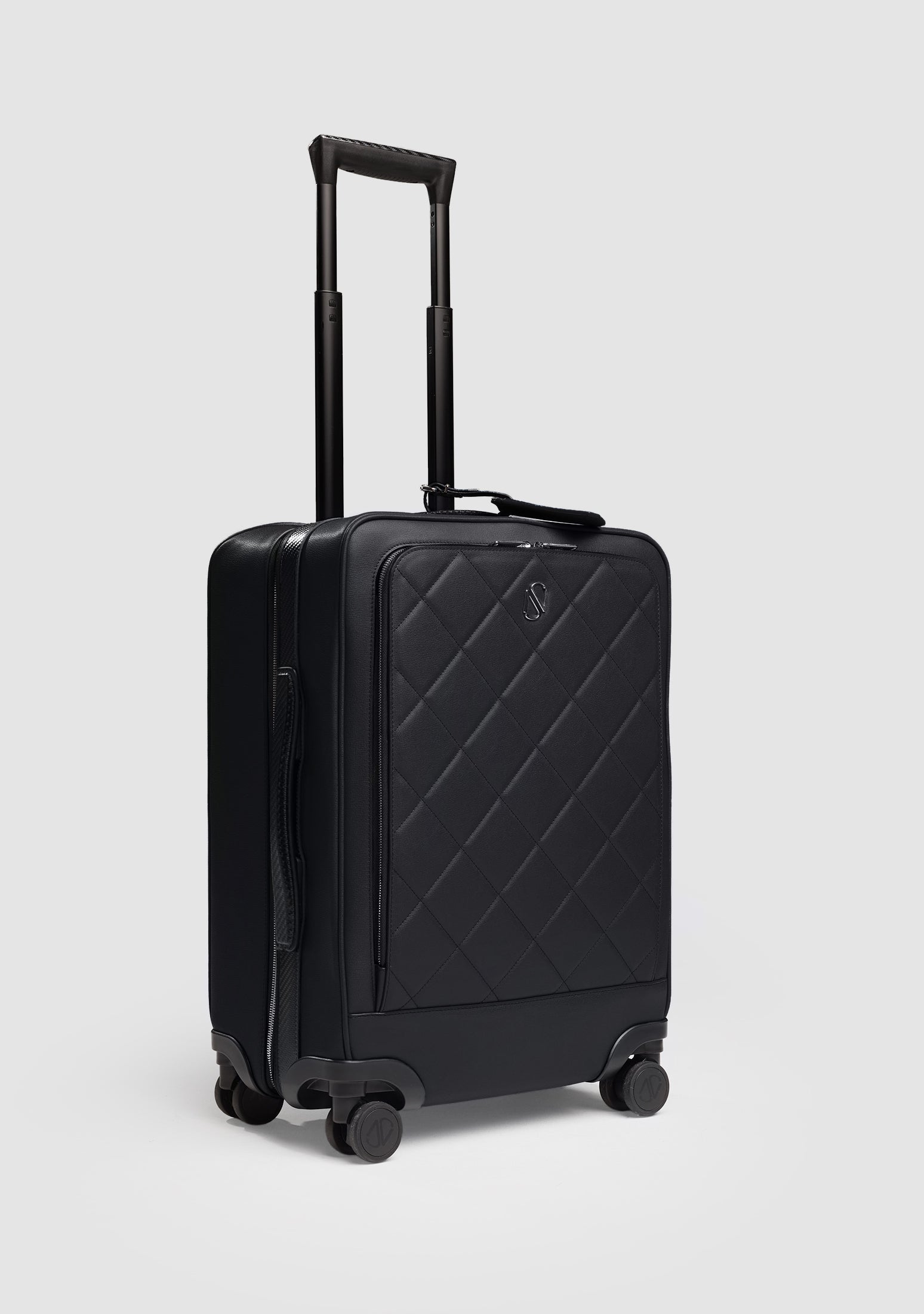 55 Dune Limited Black Calf Leather Suitcase
