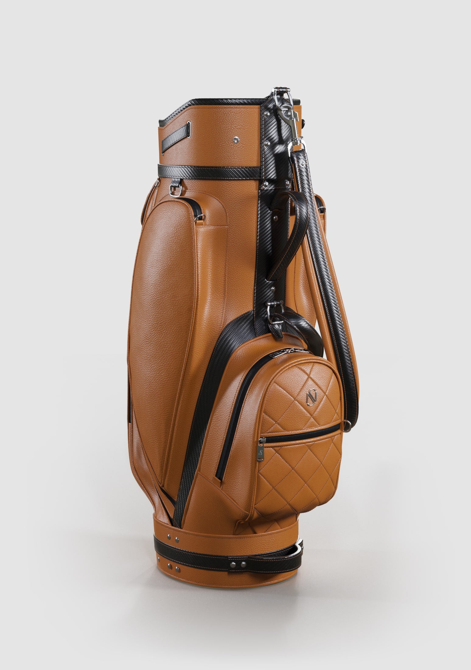 Reagan Sand Calf Leather Golf Bag