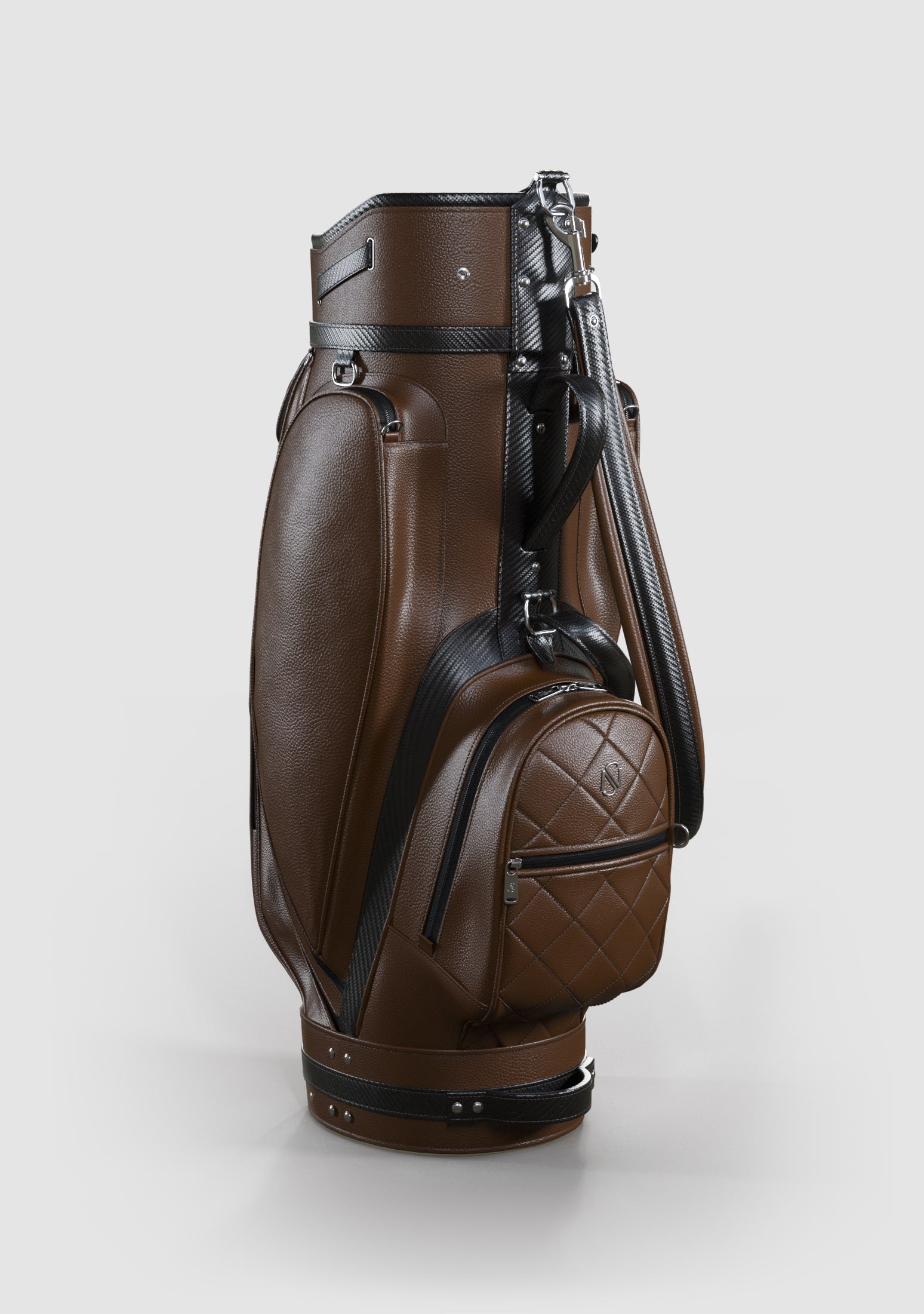 Reagan Brown Calf Leather Golf Bag