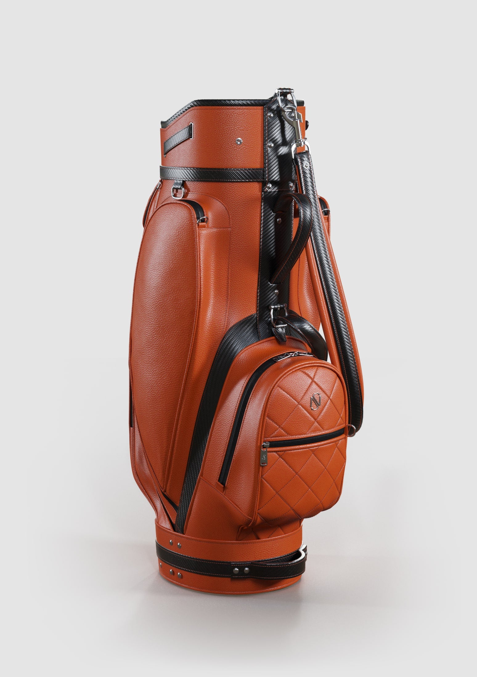 Reagan Orange Calf Leather Golf Bag