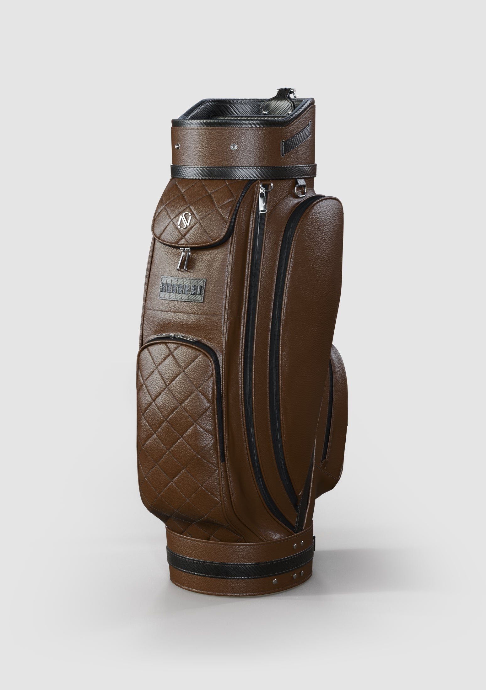 Reagan Brown Calf Leather Golf Bag