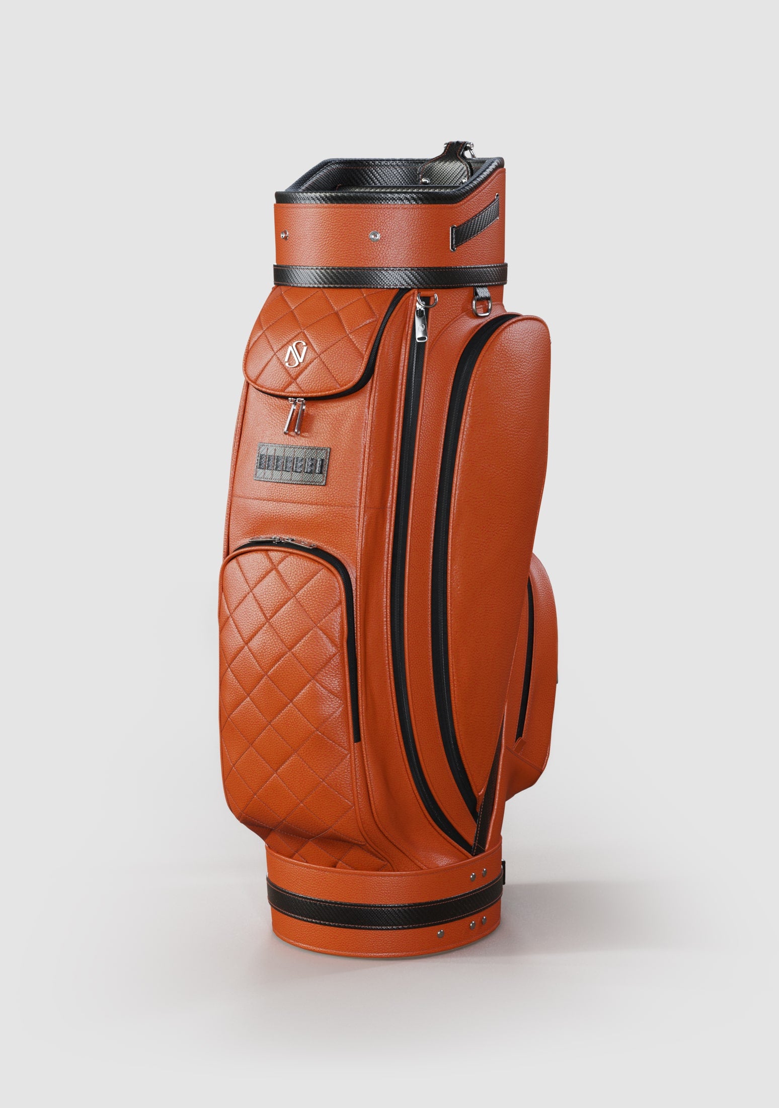 Reagan Orange Calf Leather Golf Bag