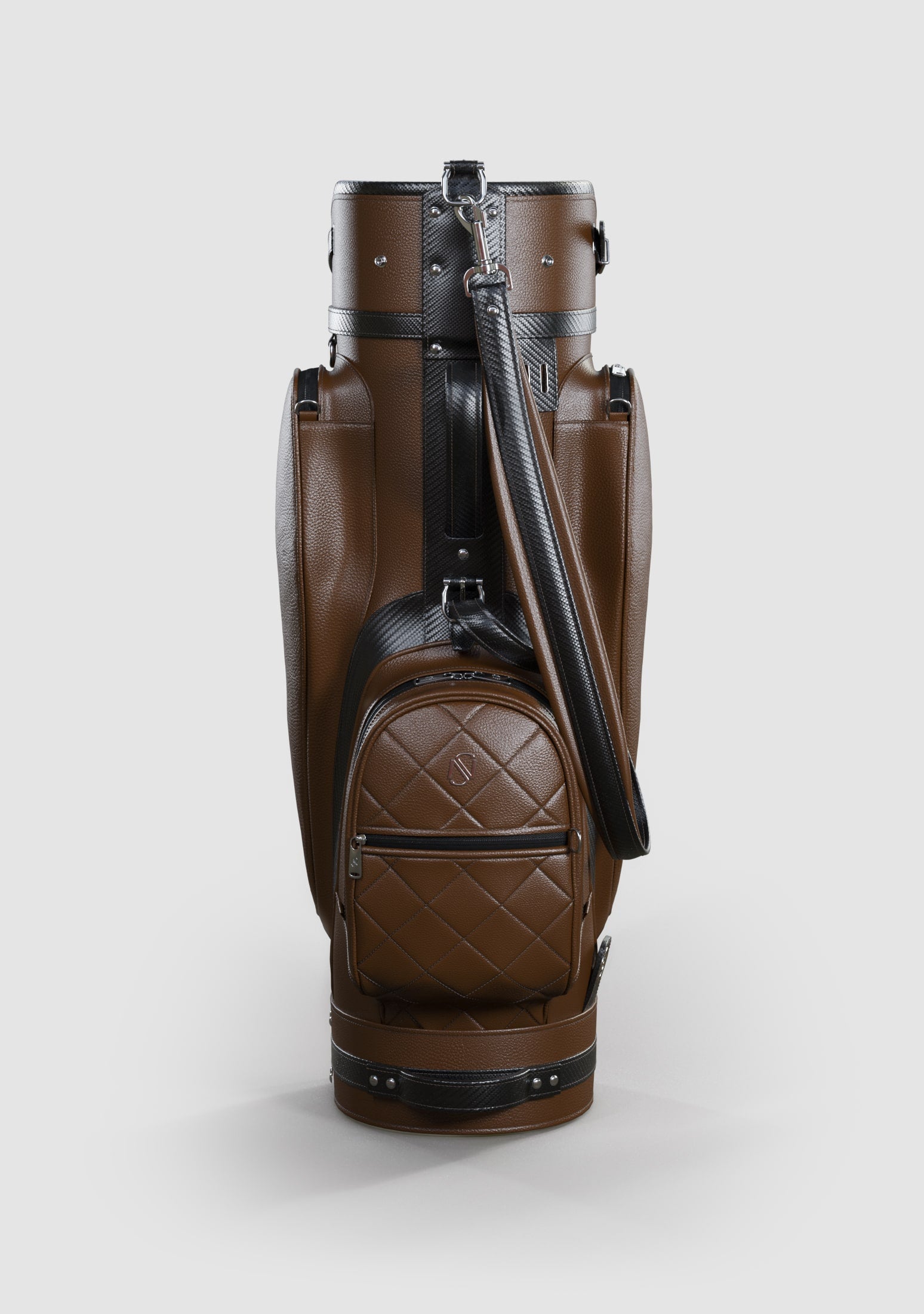 Reagan Brown Calf Leather Golf Bag