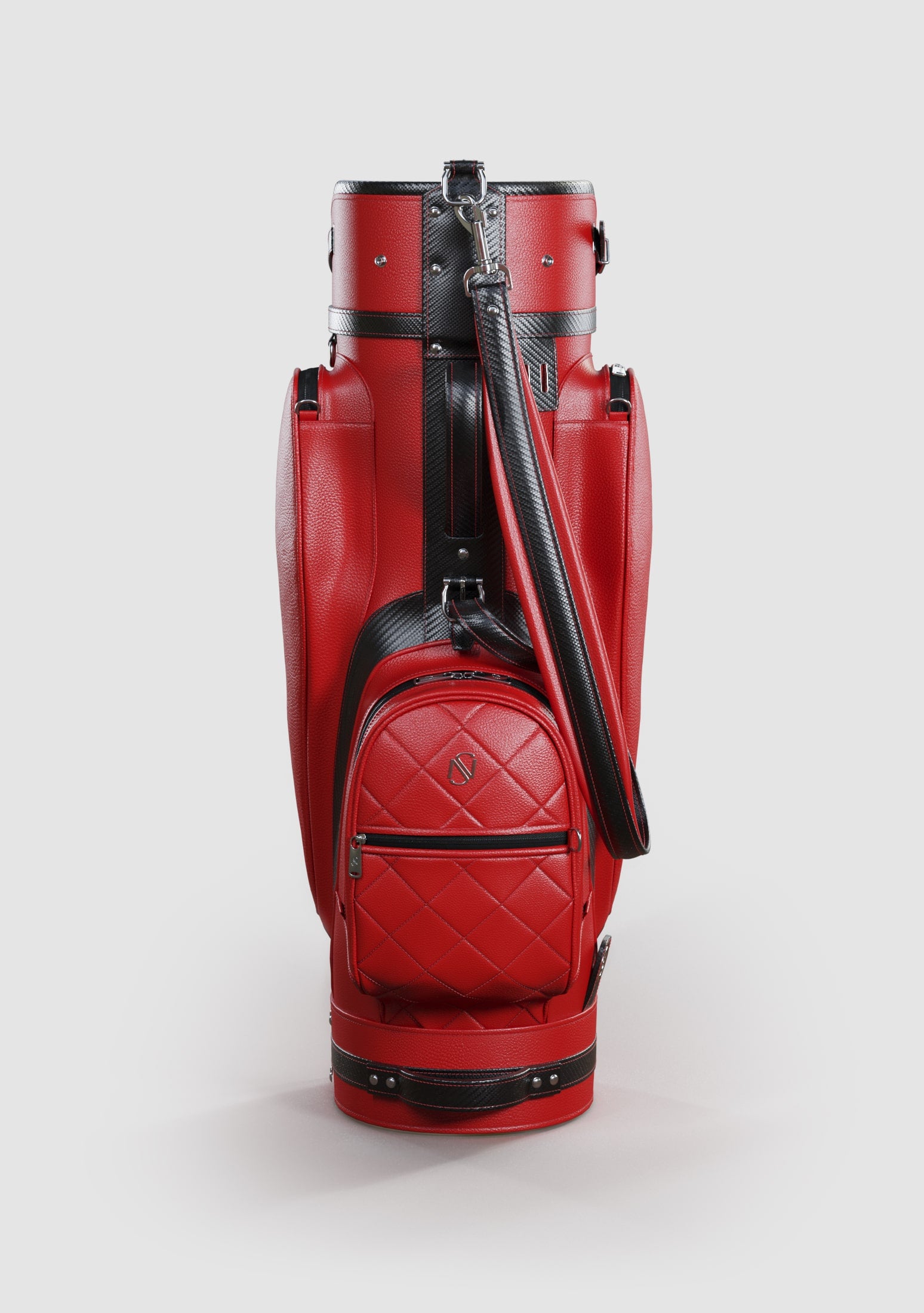 Reagan Red Calf Leather Golf Bag