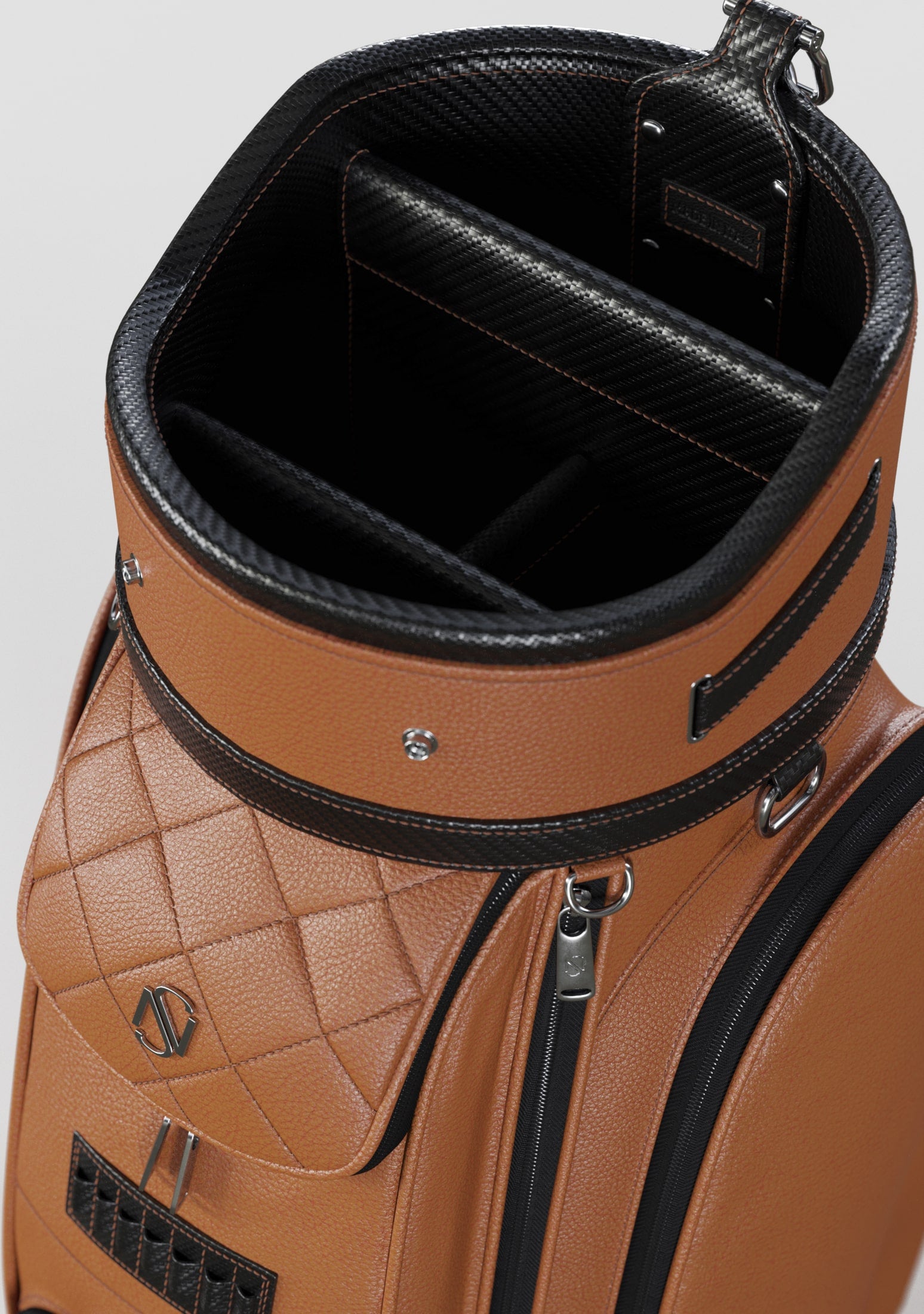 Reagan Sand Calf Leather Golf Bag