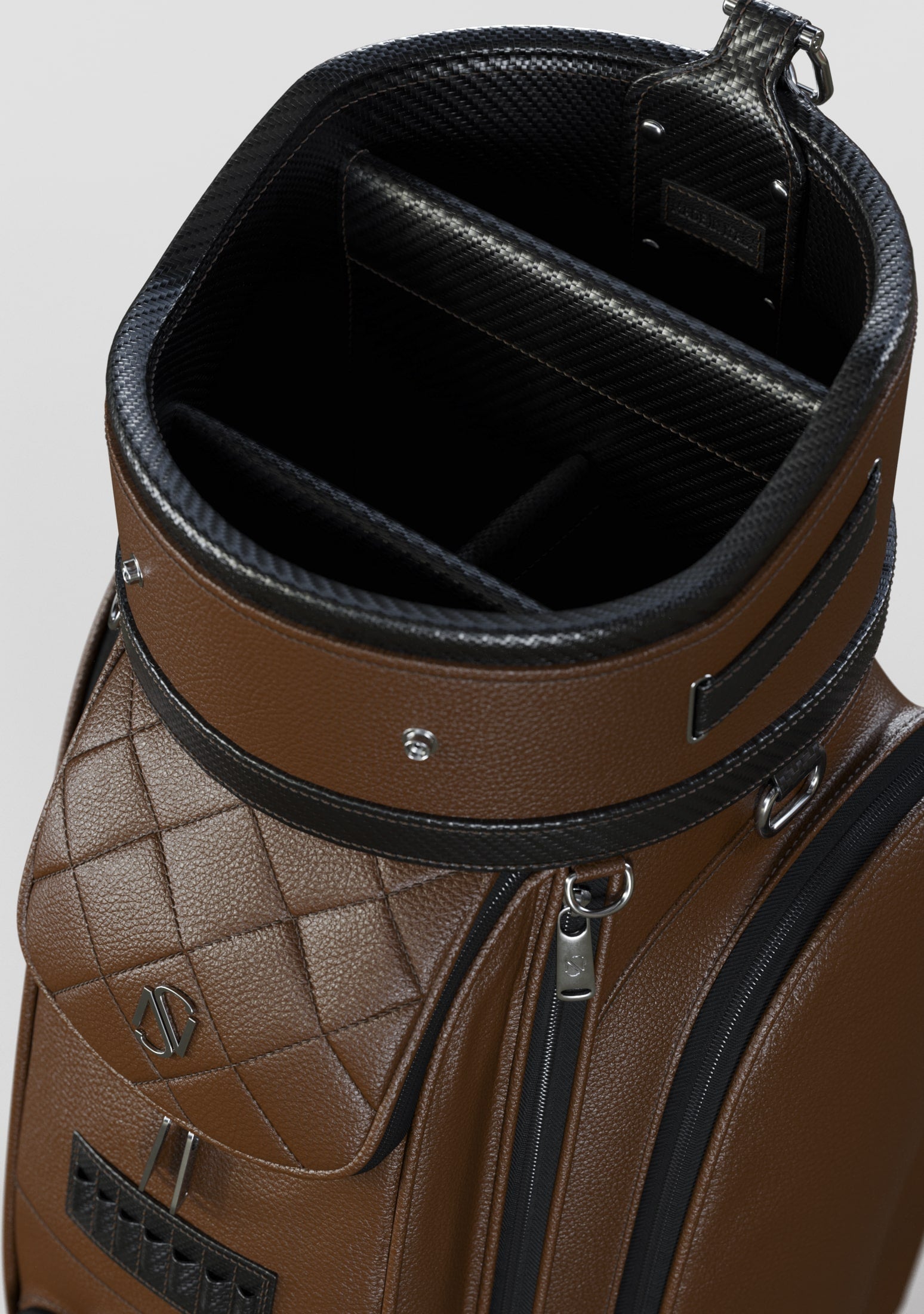 Reagan Brown Calf Leather Golf Bag