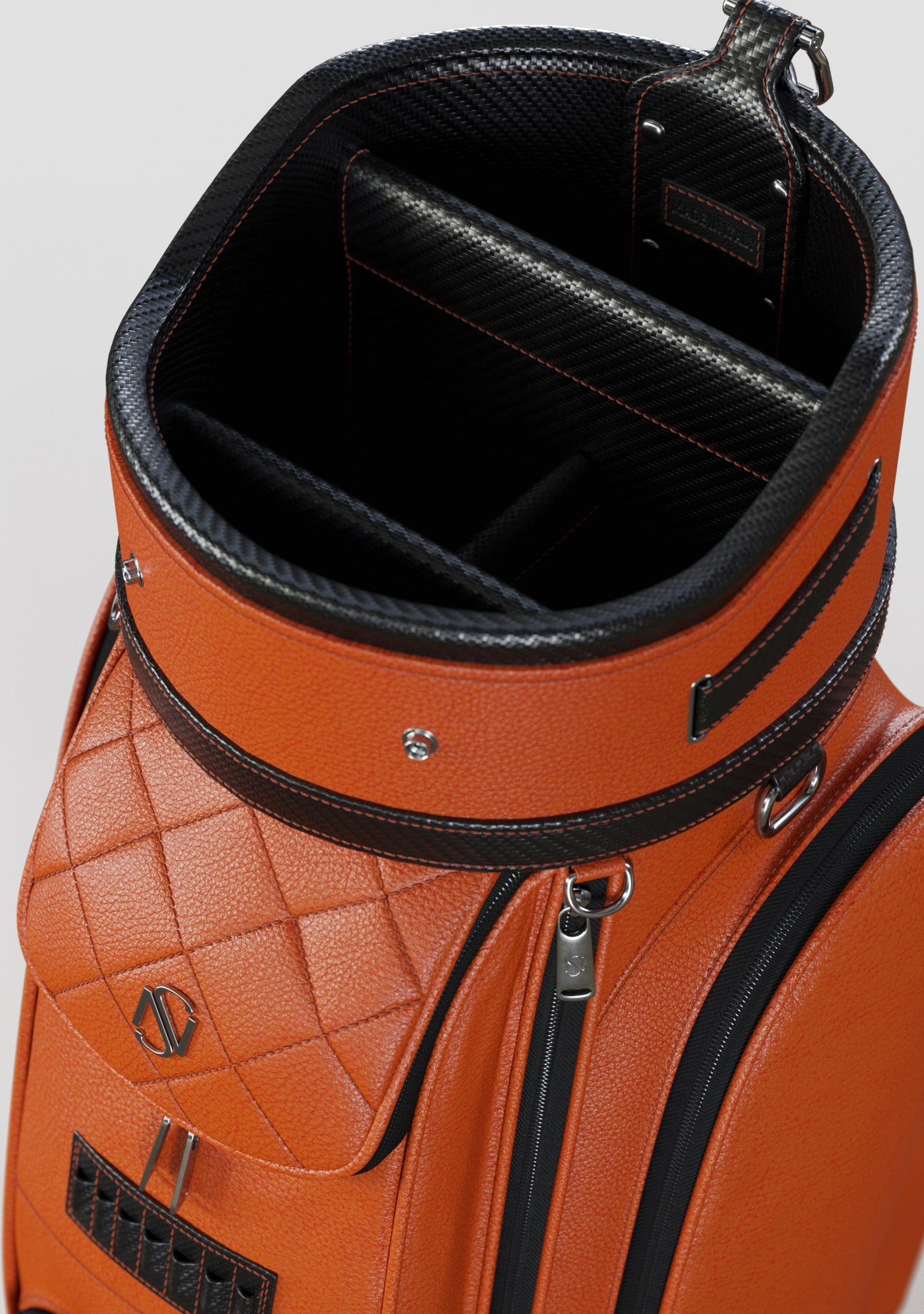 Reagan Orange Calf Leather Golf Bag