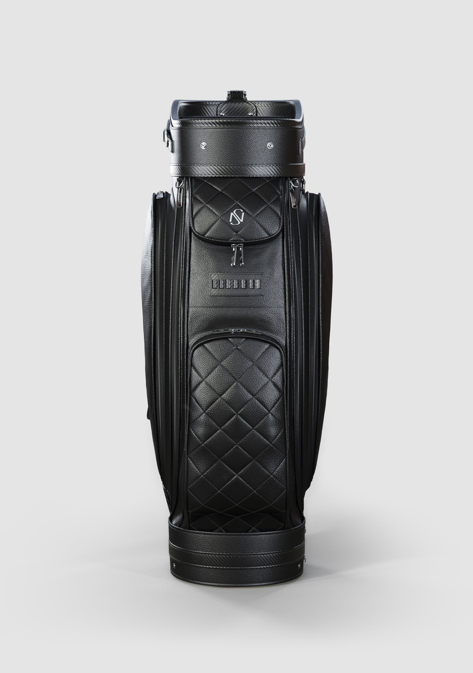 Reagan Black Calf Leather Golf Bag