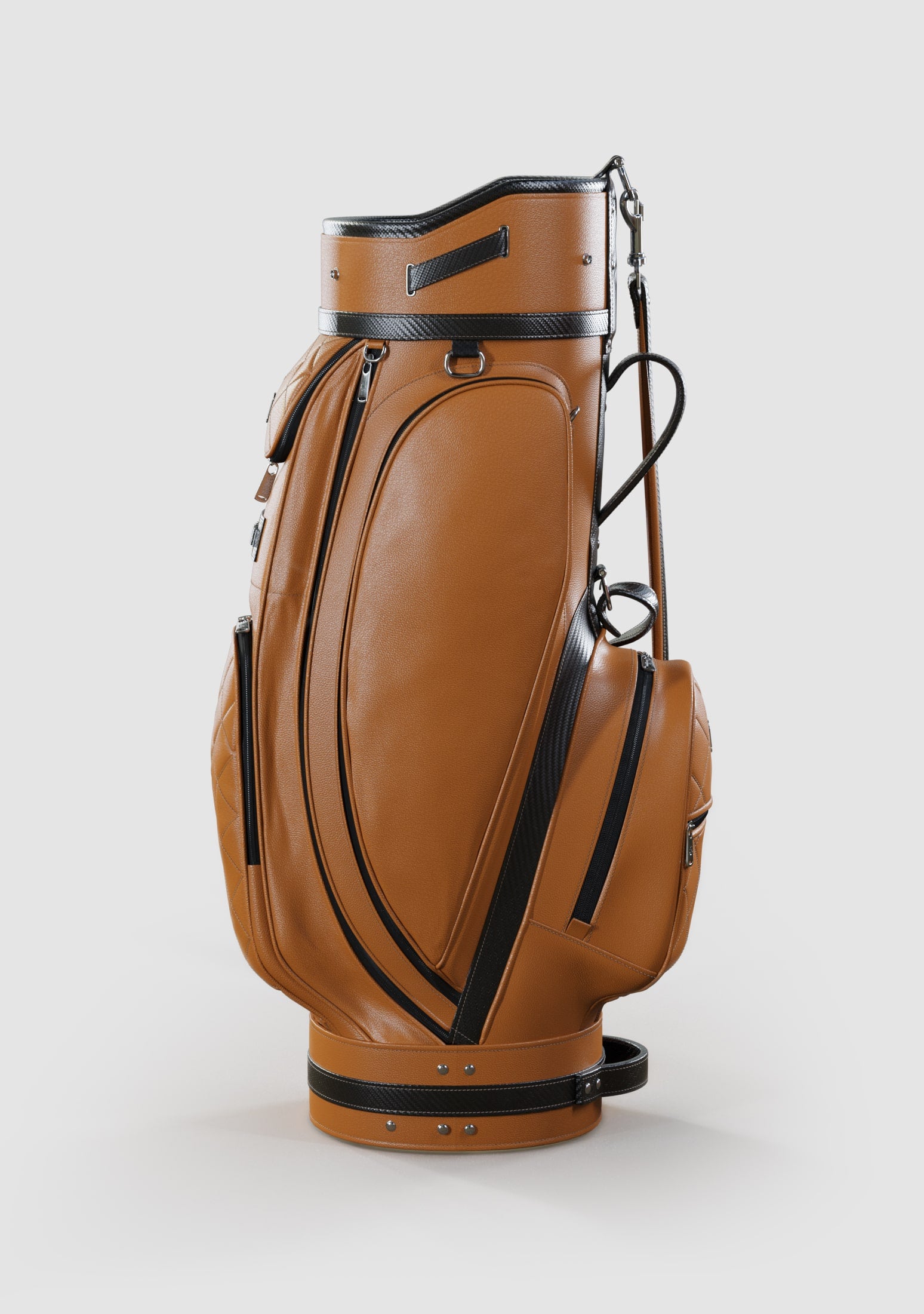 Reagan Sand Calf Leather Golf Bag