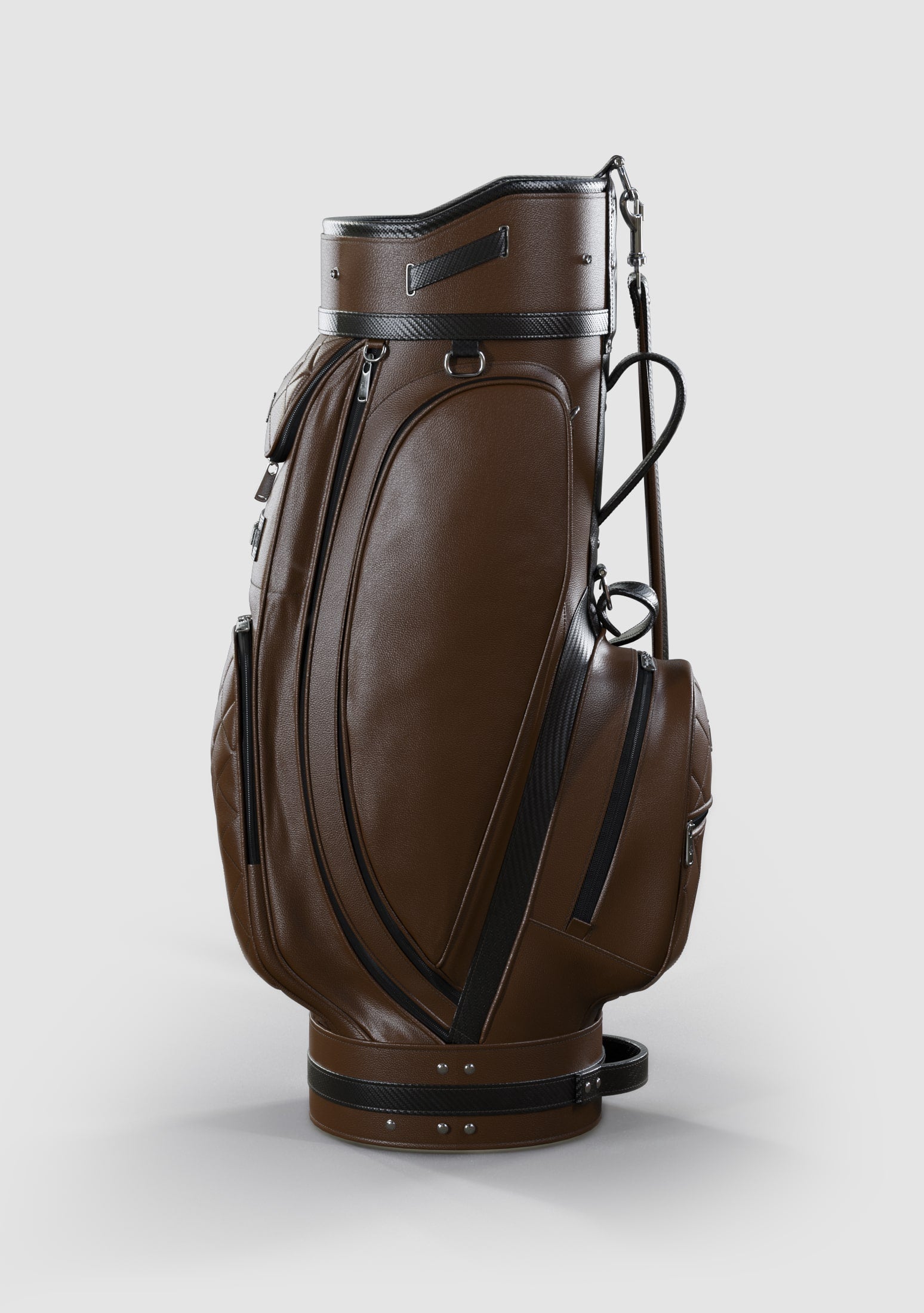 Reagan Brown Calf Leather Golf Bag