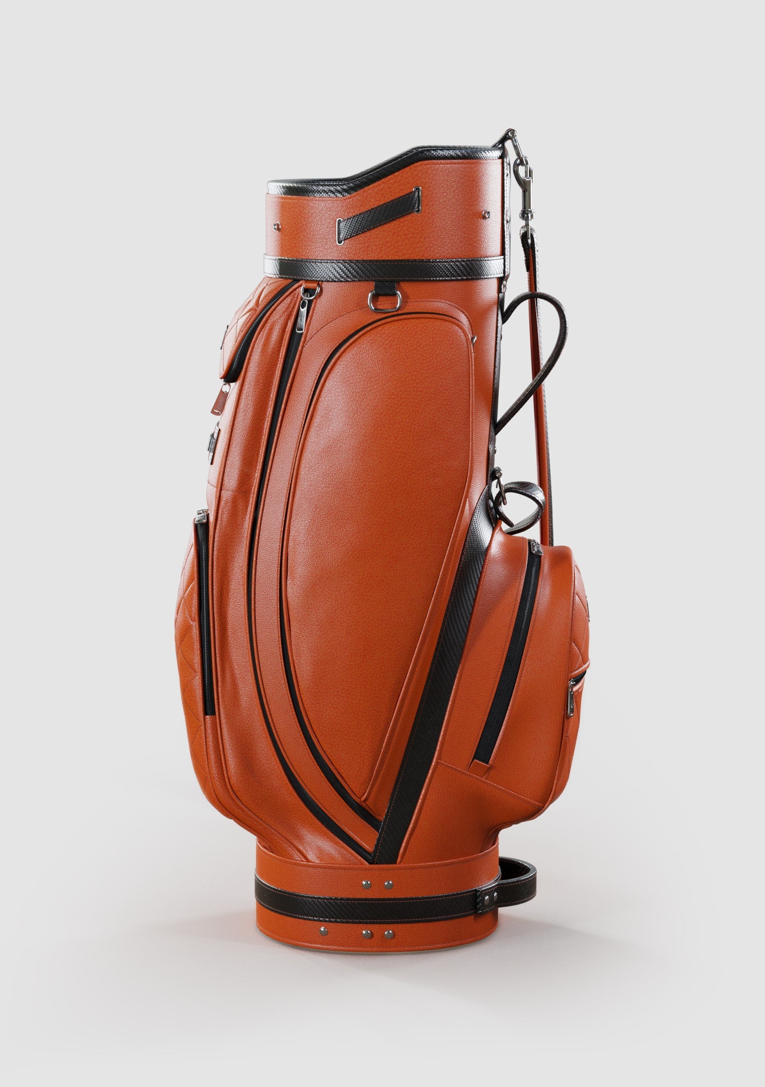 Reagan Orange Calf Leather Golf Bag