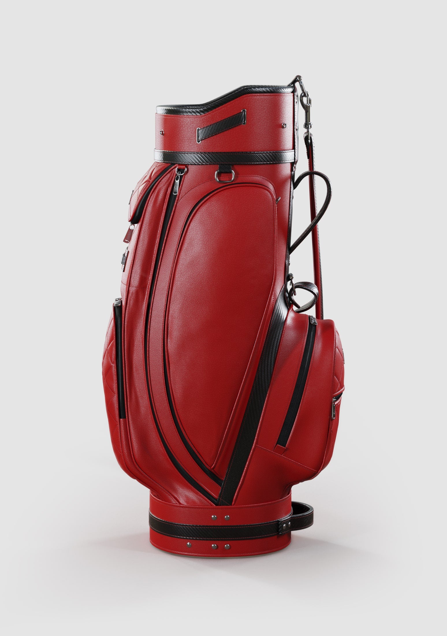 Reagan Red Calf Leather Golf Bag