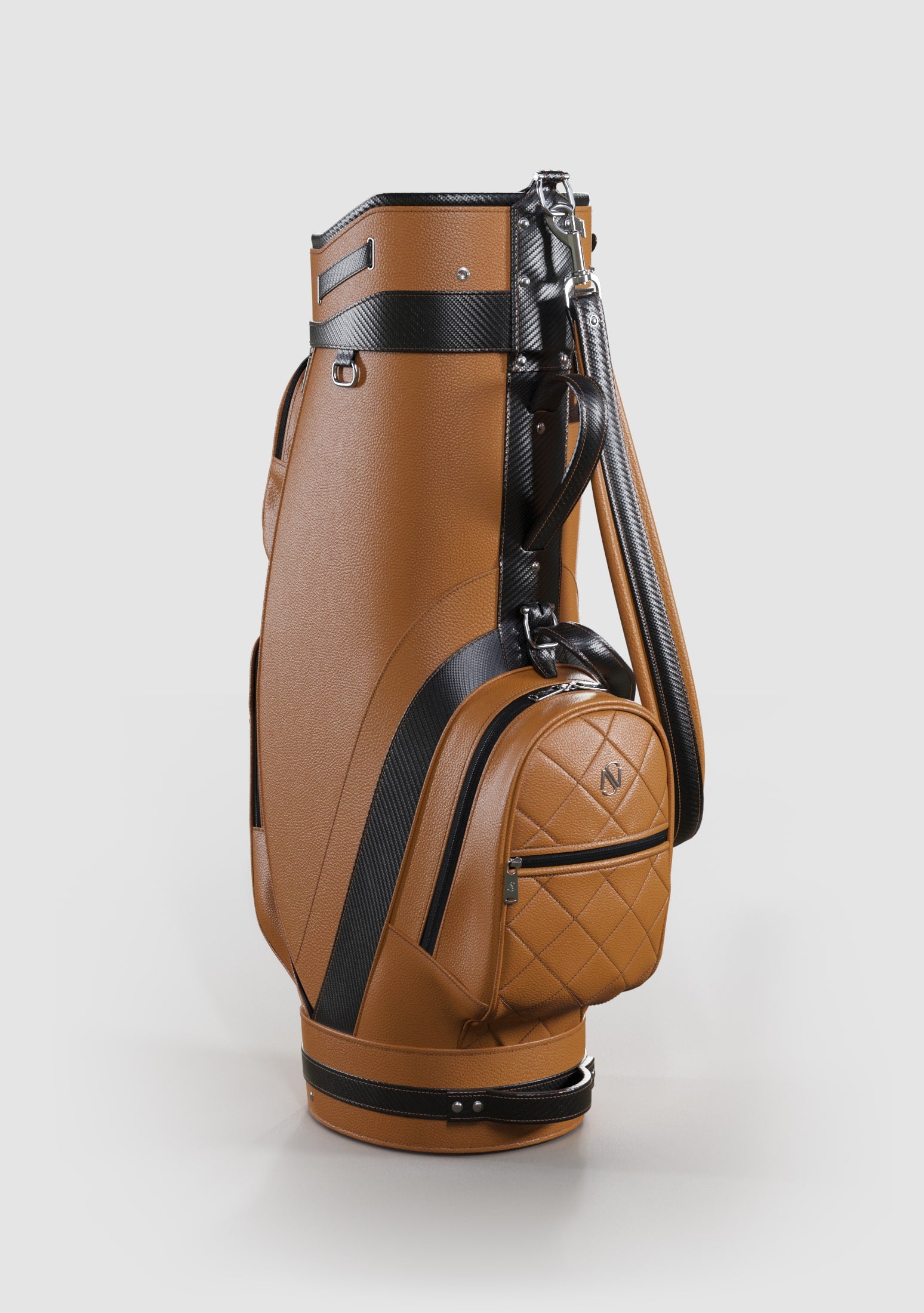 Kennedy Sand Calf Leather Golf Bag