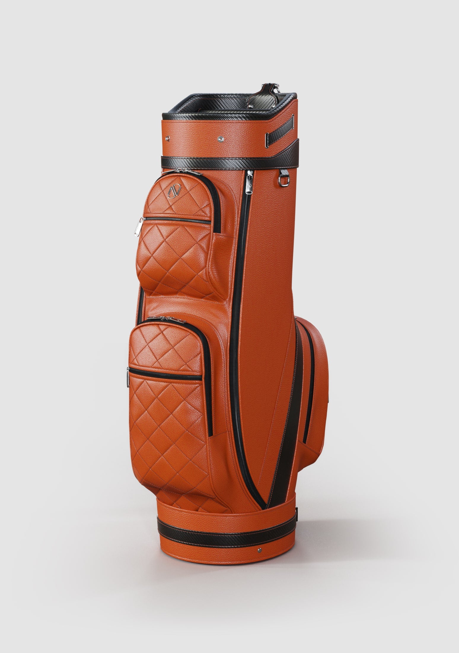 Kennedy Orange Calf Leather Golf Bag