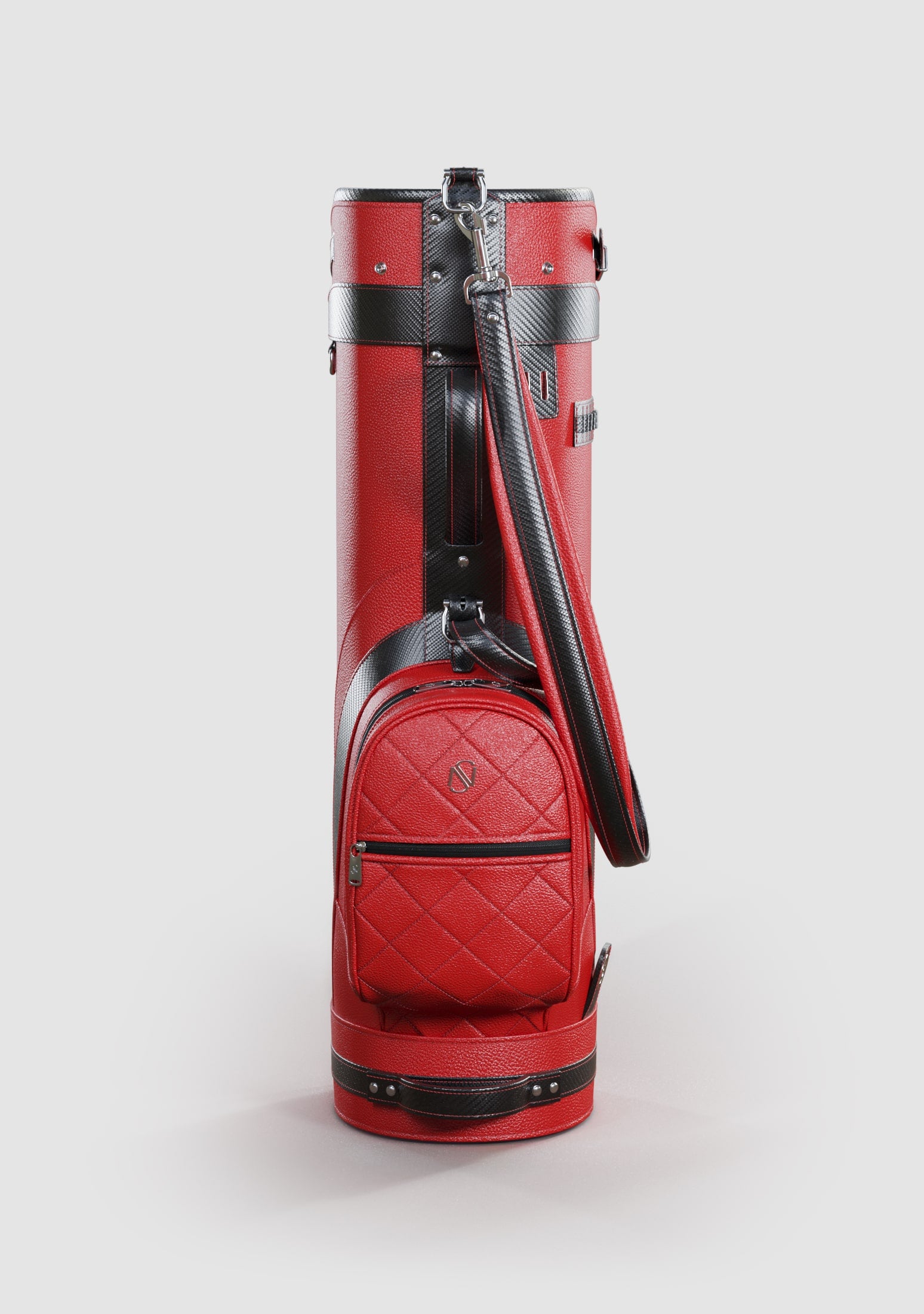 Kennedy Red Calf Leather Golf Bag