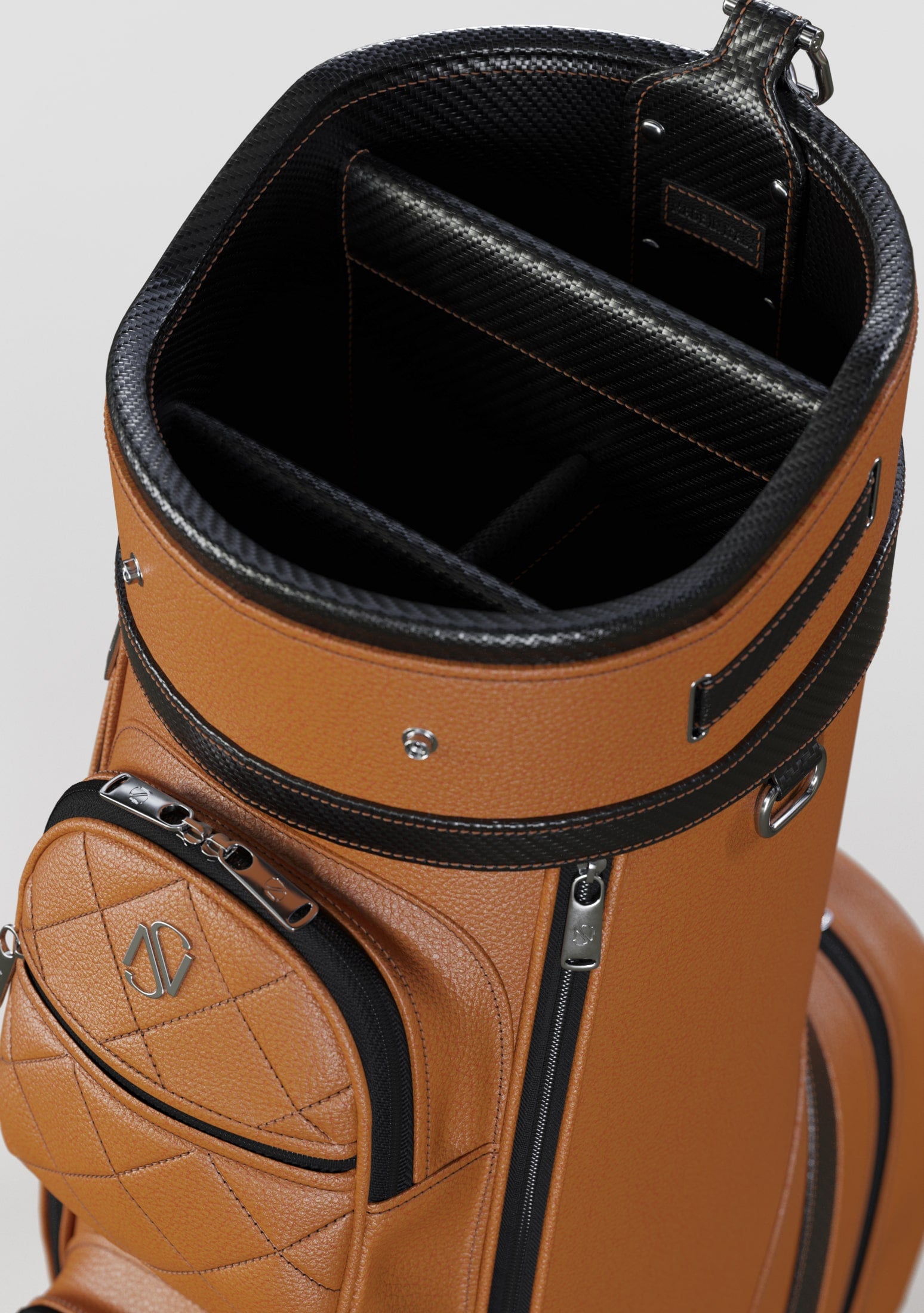 Kennedy Sand Calf Leather Golf Bag