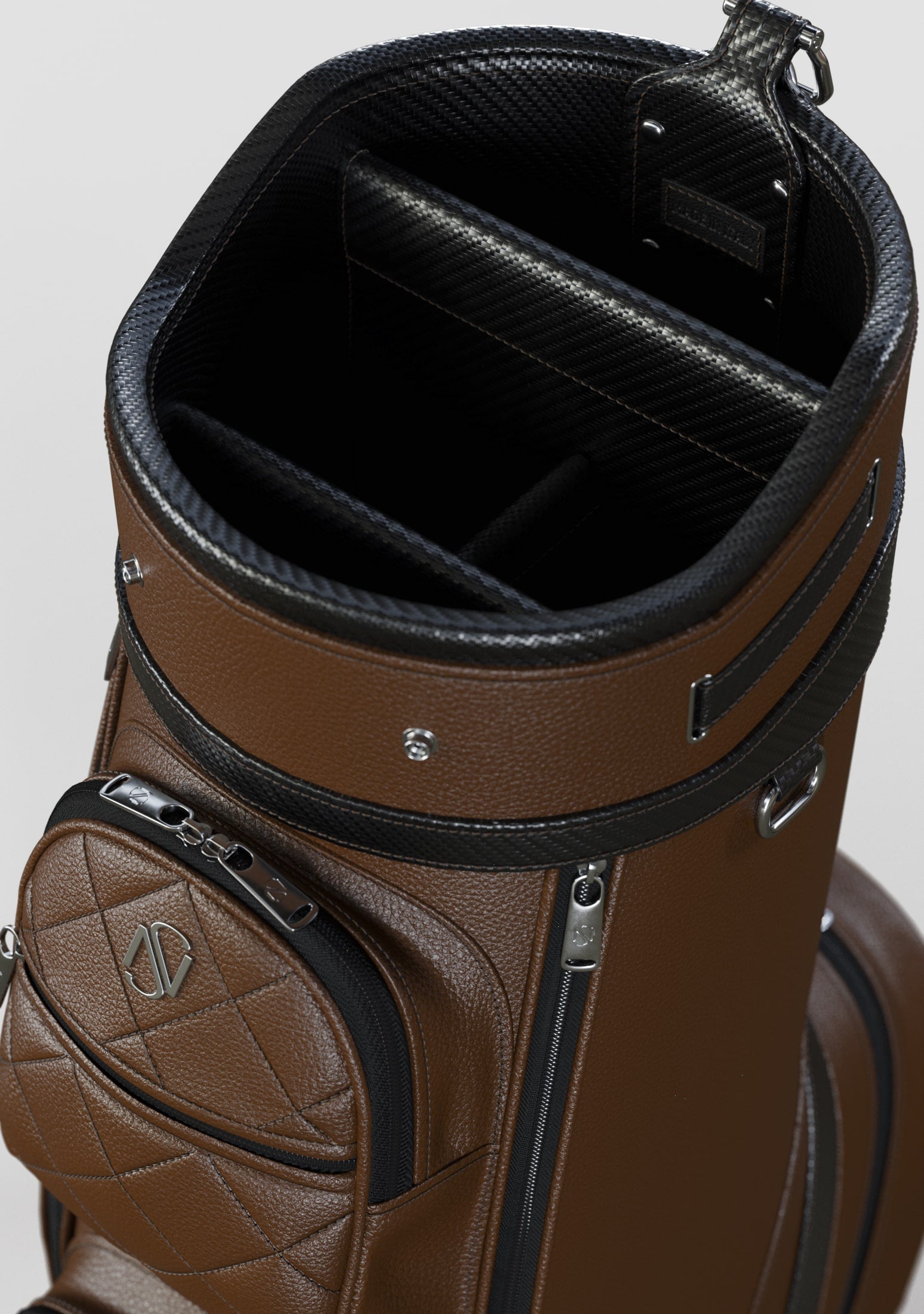 Kennedy Brown Calf Leather Golf Bag