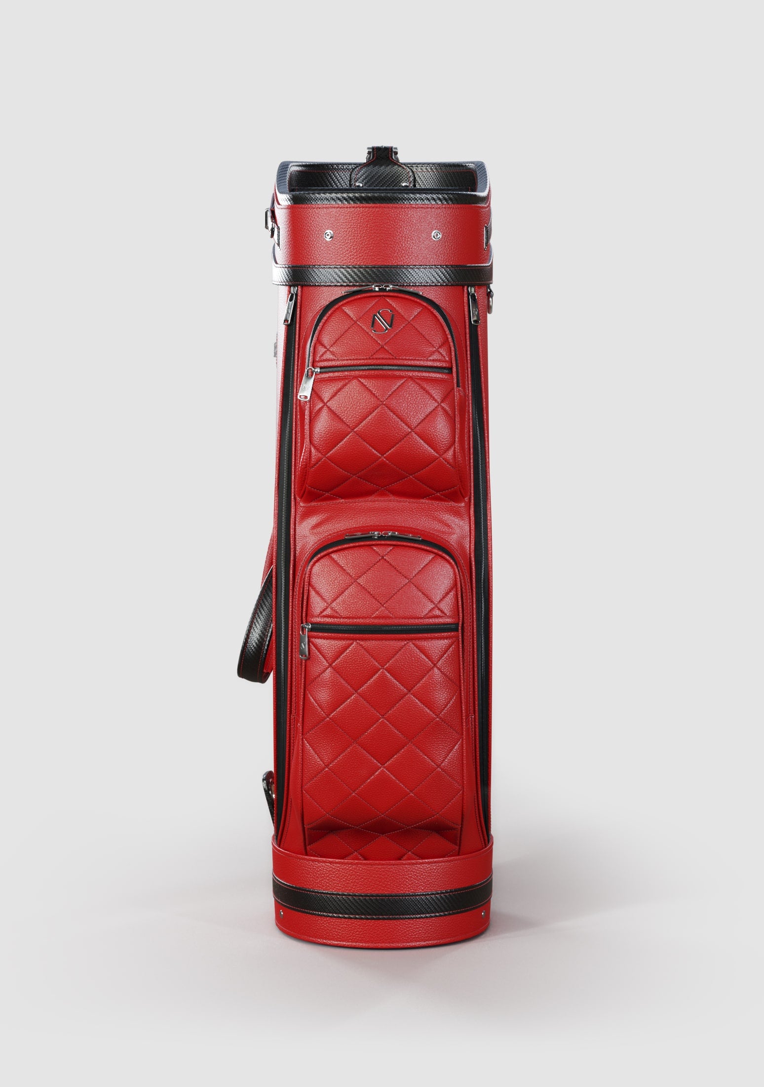 Kennedy Red Calf Leather Golf Bag