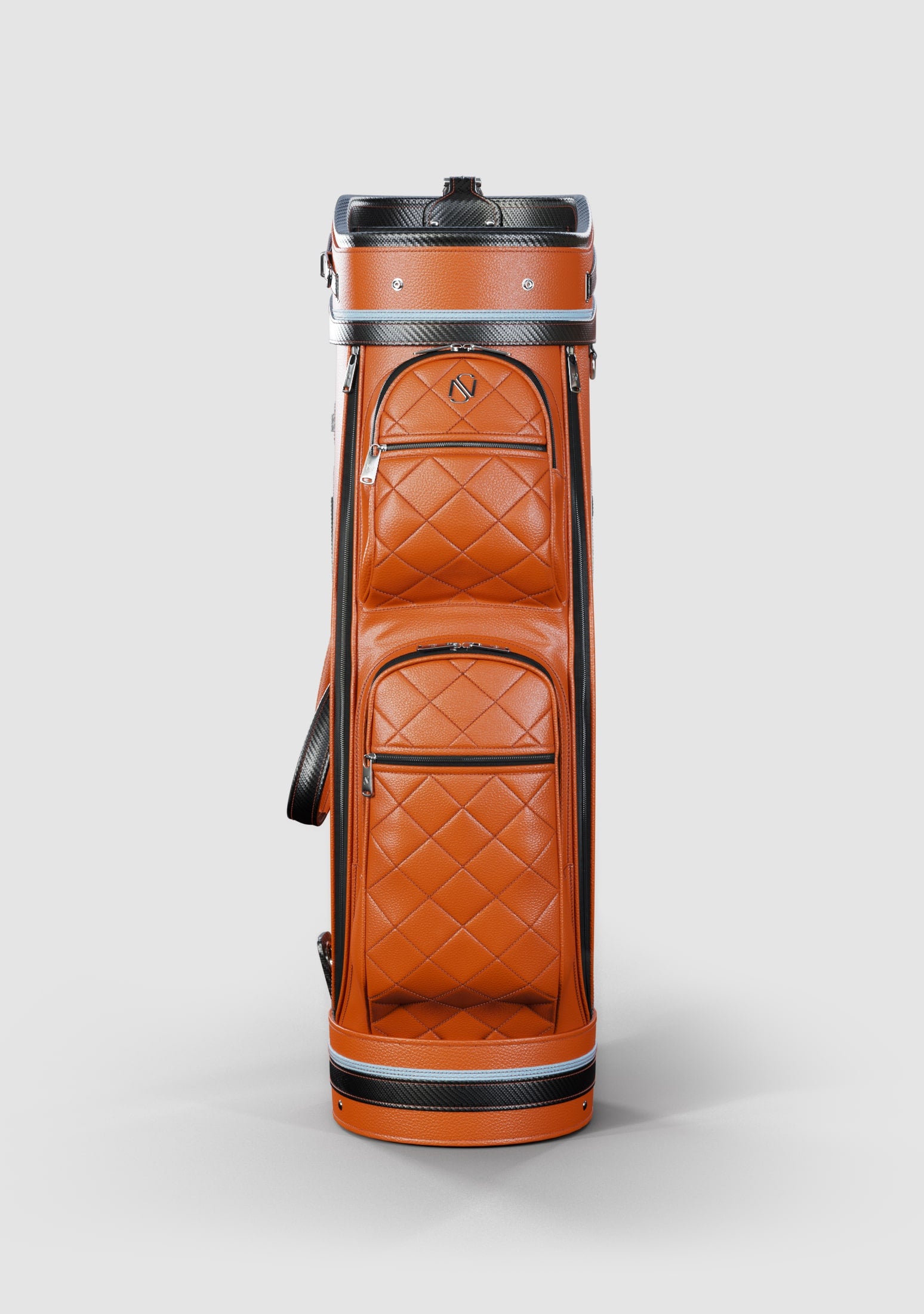 Kennedy Orange Calf Leather Golf Bag