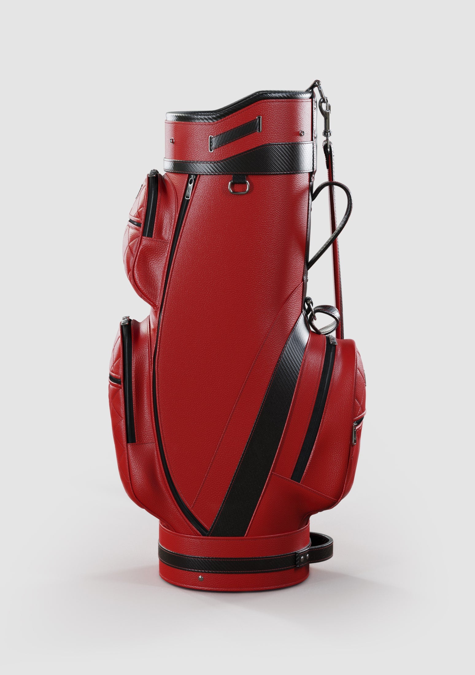 Kennedy Red Calf Leather Golf Bag