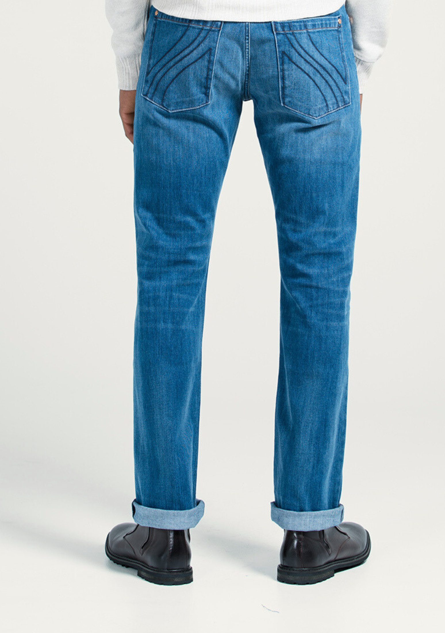 SN17 Men's Saratoga Straight Denim Jeans Lyon Blue