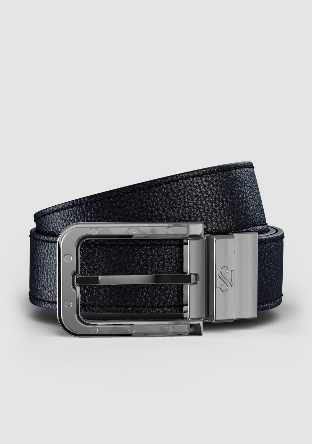 Black/brown 30 mm reversible leather belt - Luxury Belts